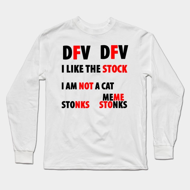 Meme stocks DFV stonks sticker pack Long Sleeve T-Shirt by Captain-Jackson